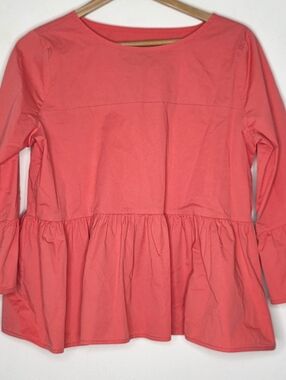 Monica Nera Pink Boat Neck Long Sleeve Top EU 38 / US 8